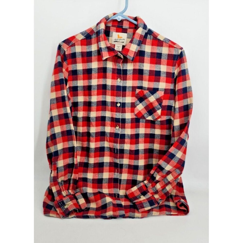 Field & Stream Women's Red blue long sleeve outdoor wear flannel sz XL